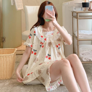 Pajamas Womens Summer Season Pure Cotton Short Sleeve 2023 New Arrival Internet Celebrity Sweet Princess Style Can Be Outerwear Homewear Suit