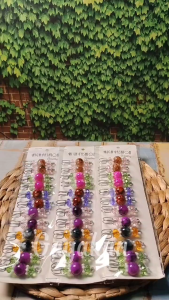 12 pcs Bros Dagu Fancy Anak seri Spiral Mote Warna