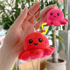 Flip Fish Plush Toy Keychain Small Hanging Decoration Octopus Brother Doll Fabric Art Toys for All Ages PP Cotton Filled