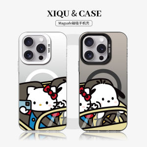 Kitty Cat Magsafe Phone Case for iPhone 16 pro Max Huawei Pura 70 Xiaomi 13 Couple Cute Design Wireless Charging Compatible