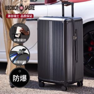Large Capacity Military Knife Suitcase Zipper Model 32 Inch Student Check-In PC Material Pull Rod 30 Inch Fashion Hardshell Bag