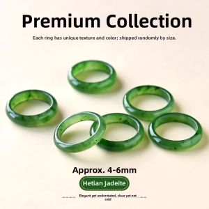 LINGFEI | Natural Jadeite Jade Ring Stylish Unique Design