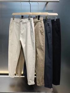 Slim Fit Cotton Casual Pants Mens Fashionable Turnip Shape Cone Pure Color Spring Autumn Comfortable Wear Daily Use