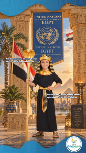 Baby Fourths Couture United Nation Pharaoh Egyptian Egypt Boy Terno Costume with Headdress Costume Natuional Attire for Kids