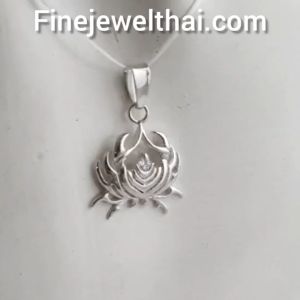 Finejewelthai-จี้ราศี-ราศีกรกฎ-จี้เพชรสังเคราะห์-จี้เงินแท้-Cancer-Silver-Pendant-P1168cz00