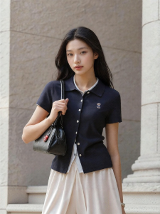 Semir | Summer Petite Embroidery Slim Fit Polo Shirt