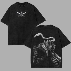 Bandai | Anime Chainsaw Man Denji Pochita Printed Tee Men Short Sleeve Cotton Tshirts Vintage Washed T-shirt Harajuku T Shirt