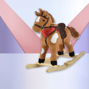 ZHUOLESHI | Ridable Wooden Rocking Horse Large