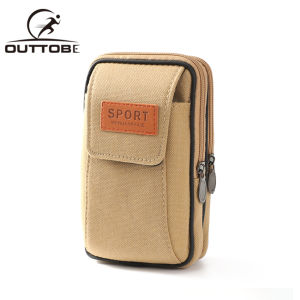 Outtobe กระเป๋าคาดเอวผู้ชายกระเป๋าเข็มขัดเอวกีฬากระเป๋าสามชั้นออกแบบให้ทำงานได้ปรับได้กันน้ำกระเป๋าออกกำลังกายใส่โทรศัพท์วิ่งออกกำลังกายเข็มขัดเอวสะโพกสำหรับกีฬากลางแจ้ง