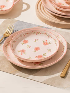 mornenjoy | Elegant Hand-painted Underglaze Cream-style Ceramic Tableware