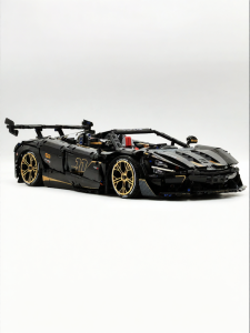 GULY | McLaren 720S Black Winged Assembled Model Kit with Electric Convertible Doors