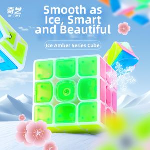 QY TOYS | Educational Amusing Shaped Cube Set Ice Amber Color 3 Stages