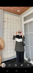 Setelan Setcel Knit Polos Trendi - Baju & Celana Panjang - Bahan Lembut - COD Tersedia