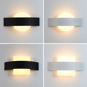 Nordic modern Simplicity LED wall lamp Acrylic Round and Square indoor wall sconces bedroom living room stairs lighting fixture