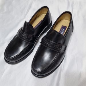 Alex Shoes 6137 Genuine Leather Vintage Style Braided Detail Mens Shoes