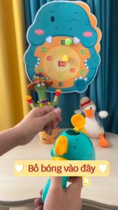 Fullbox Súng khủng long bắn bóng có đèn nháy dính full combo 6 bóng + bia tính điểm bộ quà tặng bé trai bé gái