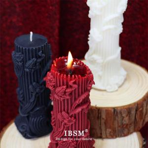Gold-Plated Handmade Soy Wax Candle 45 Degree Low Temperature Tearable Roman Column Aromatherapy for Couples Indoor Decor