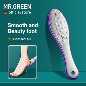 MR.GREEN Double Sided Foot File Pedicure Foot Care Tools Dead Skin Callus Remover Stainless Steel Professional