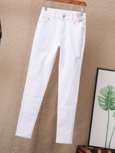 High Waist Pure White Skinny Jeans Womens Casual Style Cotton Blend Stretchy Fabric Antimicrobial Pencil Long Pants