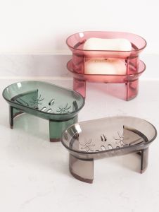 ชั้นวางสบู่ขนาดใหญ่ ชั้นวางสบู่แบบระบายอากาศได้ดี ชั้นวางสบู่สำหรับใช้ในบ้าน ชั้นวางสบู่สำหรับห้องน้ำ ชั้นวางสบู่แบบมีขาสูง ชั้นวางสบู่สำหรับจัดระเบียบสบู่