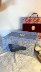 UNIGOLD Lace Printed Leather Hand Gift Box (3 Size) Kotak Hadiah Birthday Box Party Supplies Gift Giving