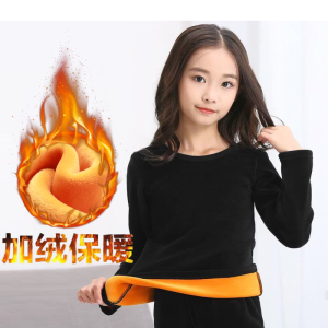 Thickened Fleece Childrens Warm Underwear Set Thermal Vest And Pants for Boys And Girls Winter Base Layer Clothes Sweat Absorbent