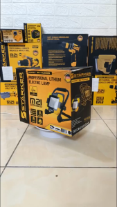 Đèn pha led STARKER 21V SK-HL500S gấp gọn 2 chế độ sáng chân phổ thông (32Led - 500W)