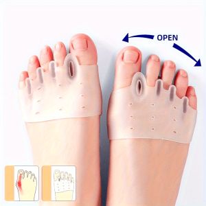 2Pcs Silicone Toe Separators Toe Spacer Toe Stretcher Thumb Eversion Correction Device Forefoot Pad Protector For Toes Corrector
