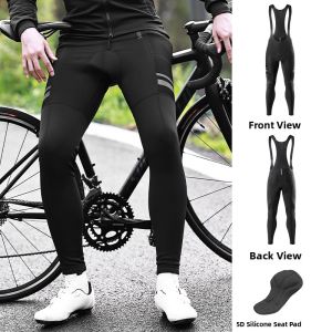 WOSAWE | Wosawe Mens Fleece Lined Thick Cycling Pants Mountain Bike Road Bike Autumn Winter Warm Long Trousers Comfortable Bike Shorts