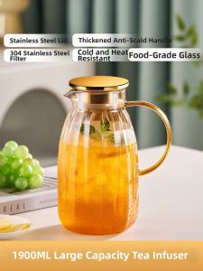 GIANXI | High Temperature Resistant Large Capacity Fridge Glass Pitcher Set