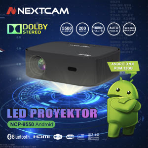 PROYEKTOR/PROJECTOR/INFOKUS ANDROID 6500LUMENS AUTO FOKUS DOLBY STEREO BISA YOUTUBE MIRACAST DARI HP WIRELESS