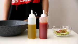 Transparent Oil Pot & Squeeze Bottle: A Multipurpose Kitchen Essential