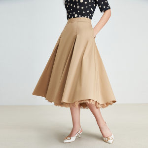 Koradior | Elegant Autumn A-Line Half Skirt