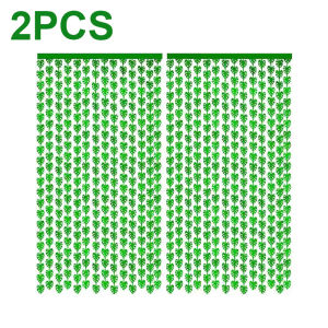 1X2M Artificial Palm Leaf Rain Curtains Tropical Palm Leaves Tinsel Tassel For Hawaiian Jungle Kids Birthday Parties Decorations