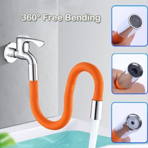Faucet Extension Hose Bathroom 360° Rotation Bending Faucet Extender Wash Basin Water Saving Tap Filter Extension Tube