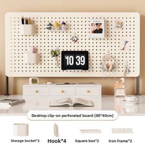 JUMEISHI | Desk Standing Hole Board Storage Rack No Drilling Required
