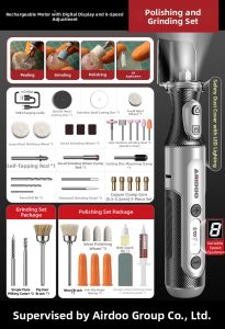 aridoo | Fish Stone Skin Removal Electric Handheld Grinder Set