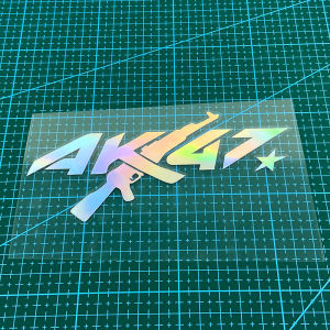 1PC AK47 Motorcycle Stickers Waterproof for Motorbike Fuel Tank Scooter Body DIY Car Window Bumper Decor Sunscreen Vinyl Decals