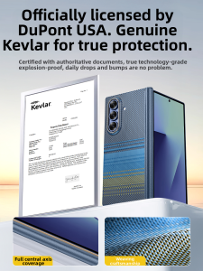 HANNUO | Slim Kevlar Galaxy Z Fold Shell Waterproof Full-Body Middle Axis Protection