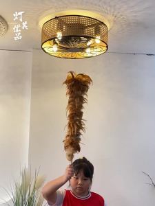 DENGMEIYOUPIN | Minimalist Style Fan Ceiling Light with 6-Speed Remote Control Silent Strong Wind