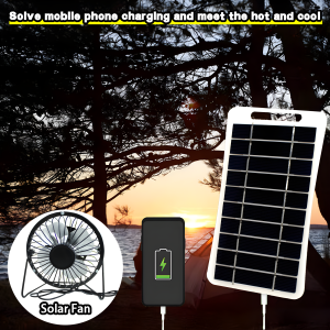 Solar Panel Fan 5V Solar Ventilation Fan Kit Chargeable Mobile Phone Home Pet Air Conditioner Security Monitor Street Lighting