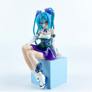 Bandai | 14cm Hatsune Miku Anime Figure Noodle Stopper Flower Fairy Miku Action Figure PVC Collection Model Ornament Toys Birthday Gifts