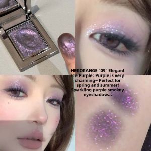 Herorange Single Color Shiny Eye Shadow Palette Purple Pearl Glitter Potato Mud Eyeshadow Dish for Eye Makeup And Color Enhancement