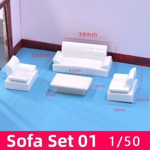 JIMUWU | White Interior Furniture Model 1:50