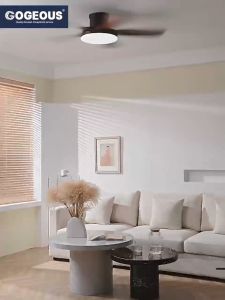 Quạt trần GOGEOUS sải cánh rộng có điều khiển từ xa đèn 3 màu 6 tốc độ cho phòng khách/phòng làm việc/phòng ngủ