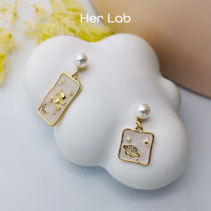 Her Lab Jewelry | Overlapping Dangle Earrings Resin Acrylic Earring Pendants for Sensitive Ears 925 Sterling Silver Earrings Fashion Metal Earring Set Women Vintage Gold Round Heart Hoop Earring Set Earring Jewelry Gift Free Premium Jewelry Box