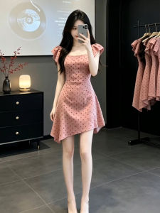 Karrar betsey | Đầm A-Line Chấm Bi Ngọt Ngào Dành Cho Mùa Hè Túi Xéo Ôm Eo