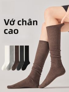 MiiOW | Tất dài đến bắp chân màu nâu cho nữ MiiOW Cat Person Tất ấm áp mùa thu đông Tất cao đến đầu gối dày dặn cho nữ Tất ống dài