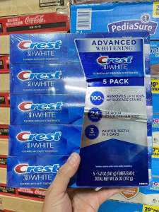 [ Mẫu Mới ] Kem Đánh Răng Crest 3D White Clinically Proven Whitening 147g Của Mỹ - Date 05/2028