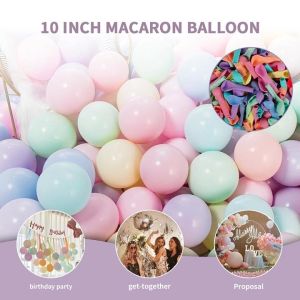 10 inci Macaron Balloons hiasan perkahwinan ulang tahun Festival adegan Layout 100 PCS
